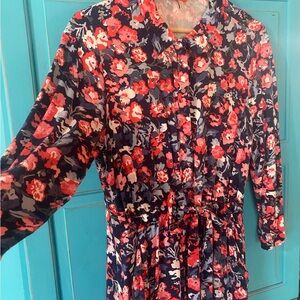 Joules Dress - Shirt Dress Floral - Midi- Button Front - Classy - Rich Grandma
